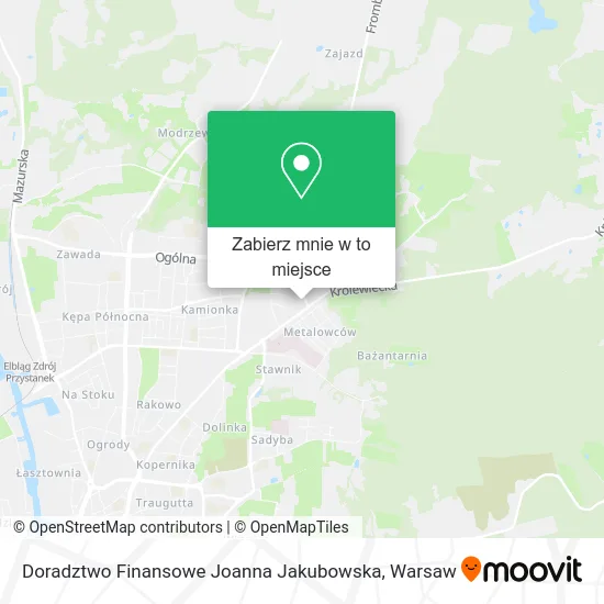 Mapa Doradztwo Finansowe Joanna Jakubowska