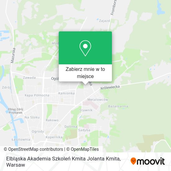 Mapa Elbląska Akademia Szkoleń Kmita Jolanta Kmita