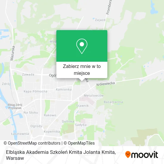 Mapa Elbląska Akademia Szkoleń Kmita Jolanta Kmita