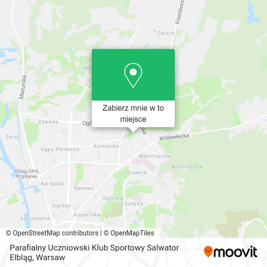 Mapa Parafialny Uczniowski Klub Sportowy Salwator Elbląg