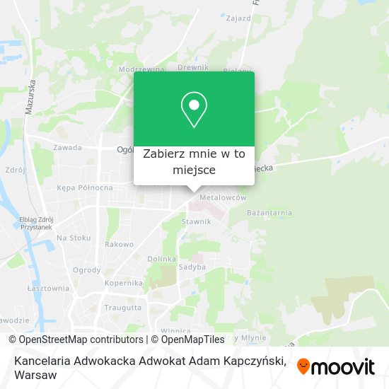 Mapa Kancelaria Adwokacka Adwokat Adam Kapczyński