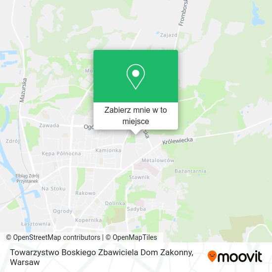 Mapa Towarzystwo Boskiego Zbawiciela Dom Zakonny