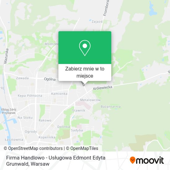 Mapa Firma Handlowo - Usługowa Edmont Edyta Grunwald