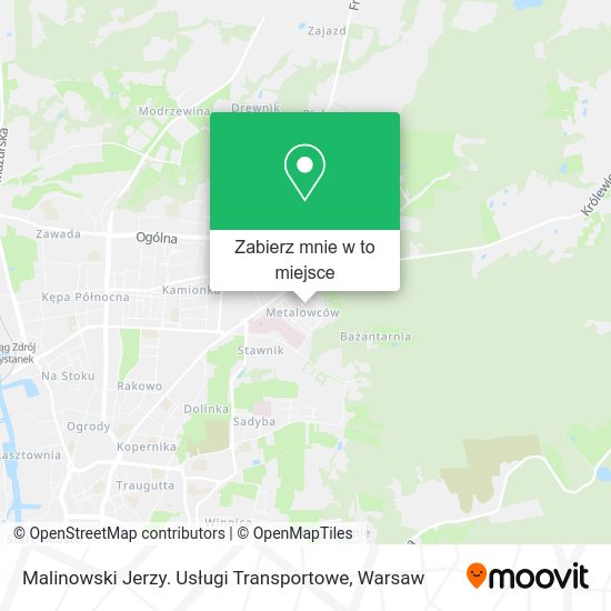 Mapa Malinowski Jerzy. Usługi Transportowe