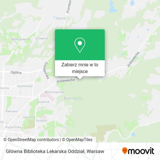 Mapa Główna Biblioteka Lekarska Oddział