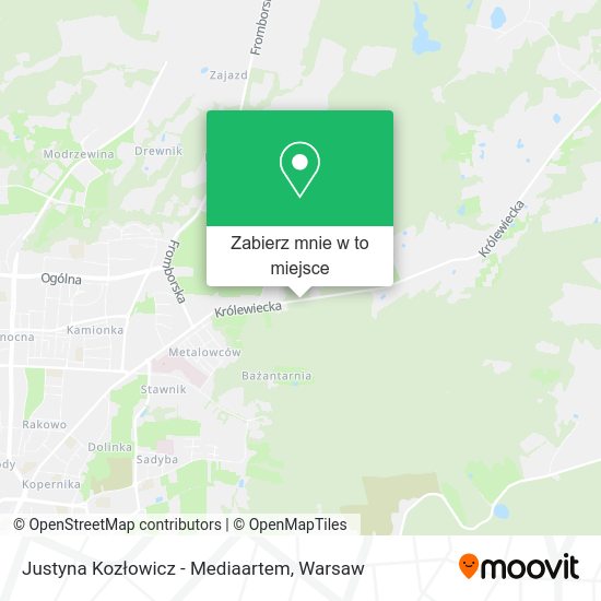 Mapa Justyna Kozłowicz - Mediaartem