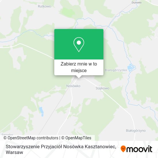 Mapa Stowarzyszenie Przyjaciół Nosówka Kasztanowiec