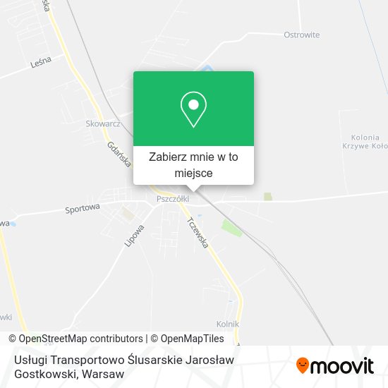 Mapa Usługi Transportowo Ślusarskie Jarosław Gostkowski