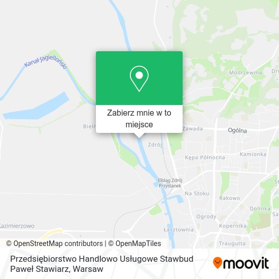 Mapa Przedsiębiorstwo Handlowo Usługowe Stawbud Paweł Stawiarz