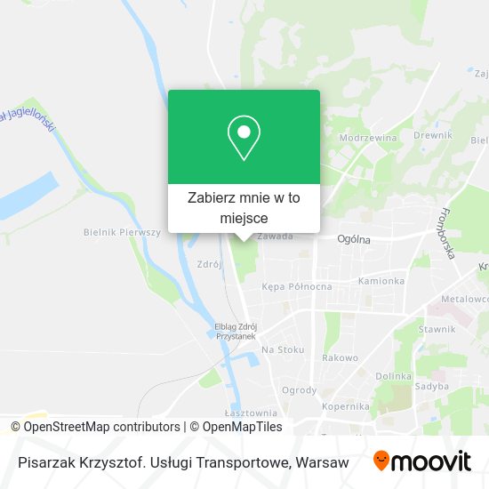 Mapa Pisarzak Krzysztof. Usługi Transportowe