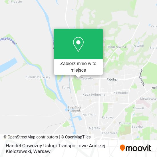 Mapa Handel Obwoźny Usługi Transportowe Andrzej Kiełczewski