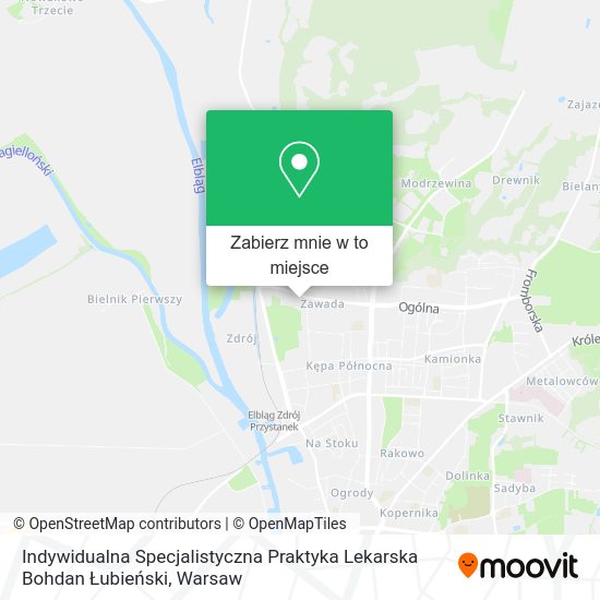 Mapa Indywidualna Specjalistyczna Praktyka Lekarska Bohdan Łubieński