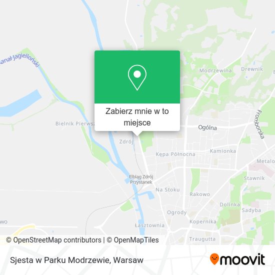 Mapa Sjesta w Parku Modrzewie