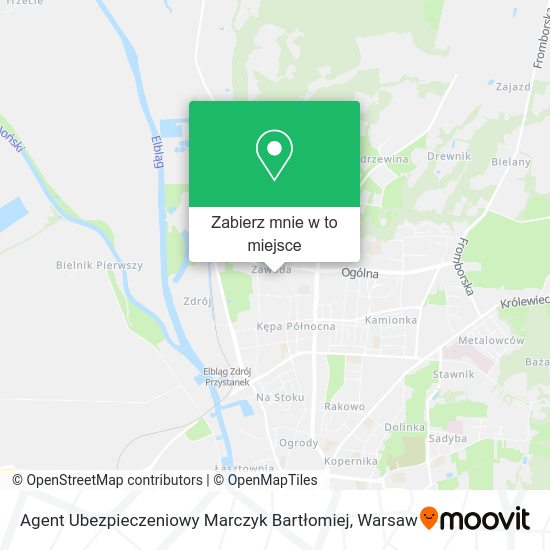 Mapa Agent Ubezpieczeniowy Marczyk Bartłomiej