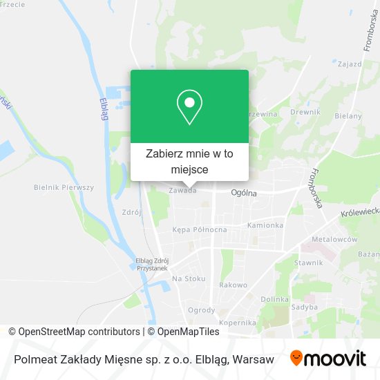 Mapa Polmeat Zakłady Mięsne sp. z o.o. Elbląg