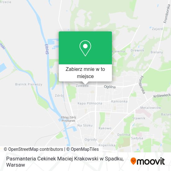 Mapa Pasmanteria Cekinek Maciej Krakowski w Spadku