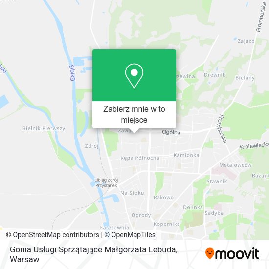 Mapa Gonia Usługi Sprzątające Małgorzata Lebuda