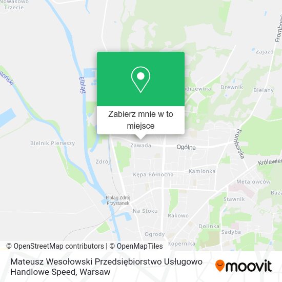 Mapa Mateusz Wesołowski Przedsiębiorstwo Usługowo Handlowe Speed