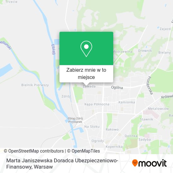 Mapa Marta Janiszewska Doradca Ubezpieczeniowo-Finansowy