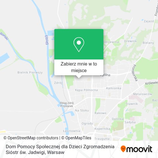 Mapa Dom Pomocy Społecznej dla Dzieci Zgromadzenia Sióstr św. Jadwigi