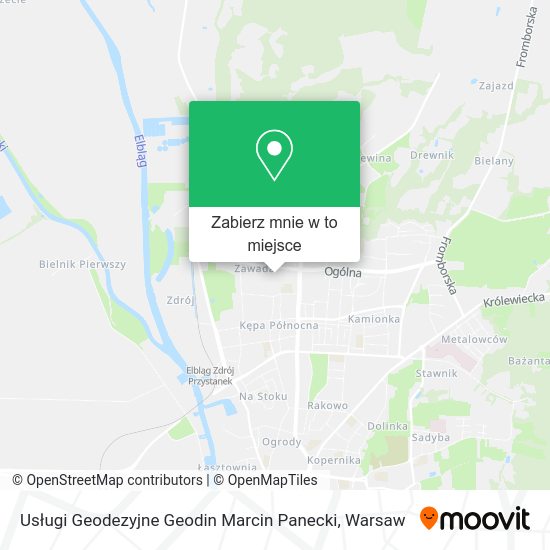 Mapa Usługi Geodezyjne Geodin Marcin Panecki