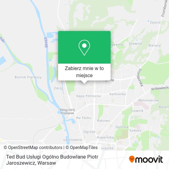 Mapa Ted Bud Usługi Ogólno Budowlane Piotr Jaroszewicz