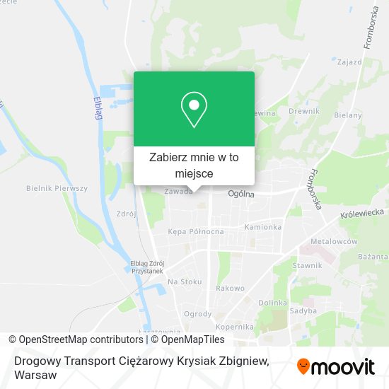 Mapa Drogowy Transport Ciężarowy Krysiak Zbigniew