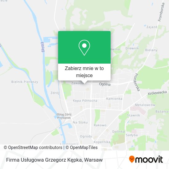 Mapa Firma Usługowa Grzegorz Kępka