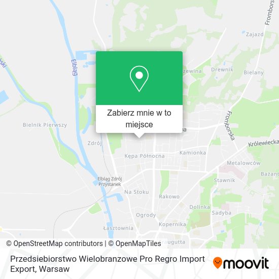 Mapa Przedsiebiorstwo Wielobranzowe Pro Regro Import Export