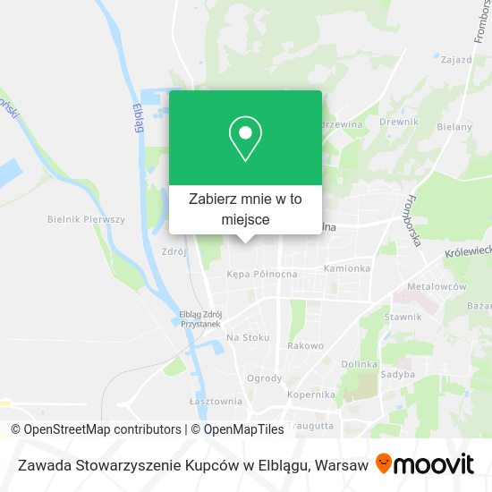 Mapa Zawada Stowarzyszenie Kupców w Elblągu