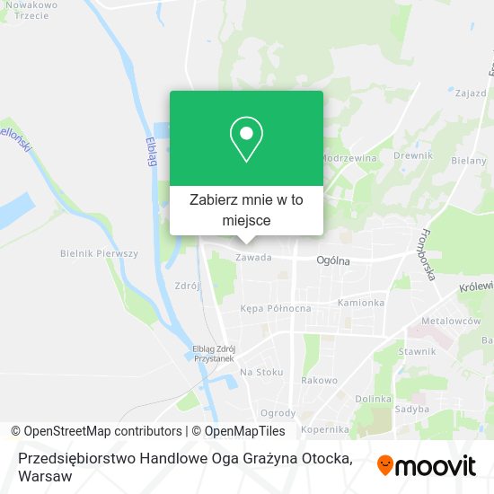 Mapa Przedsiębiorstwo Handlowe Oga Grażyna Otocka