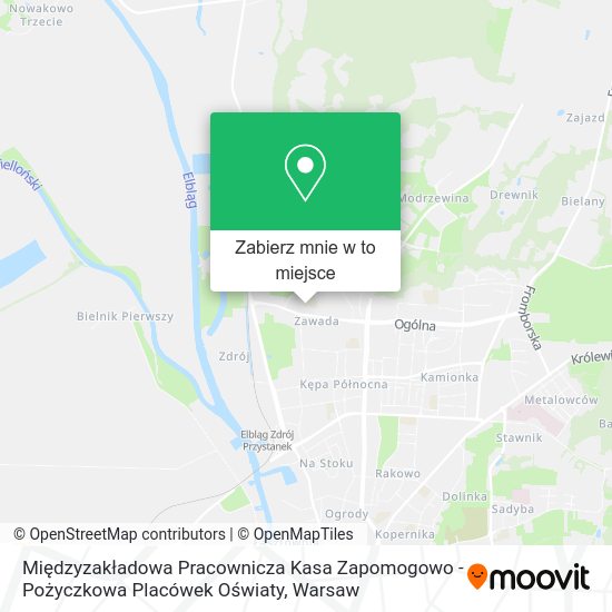 Mapa Międzyzakładowa Pracownicza Kasa Zapomogowo - Pożyczkowa Placówek Oświaty