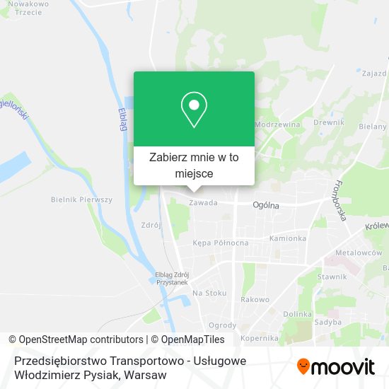 Mapa Przedsiębiorstwo Transportowo - Usługowe Włodzimierz Pysiak