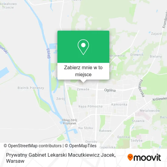 Mapa Prywatny Gabinet Lekarski Macutkiewicz Jacek