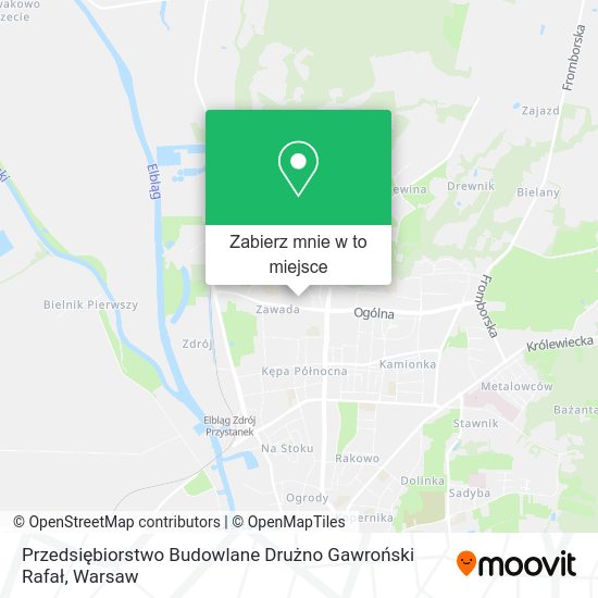 Mapa Przedsiębiorstwo Budowlane Drużno Gawroński Rafał