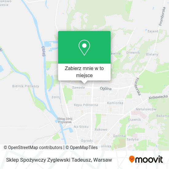 Mapa Sklep Spożywczy Zyglewski Tadeusz