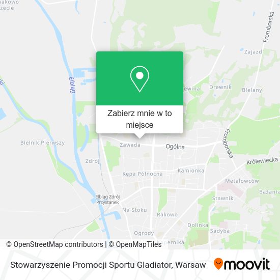 Mapa Stowarzyszenie Promocji Sportu Gladiator