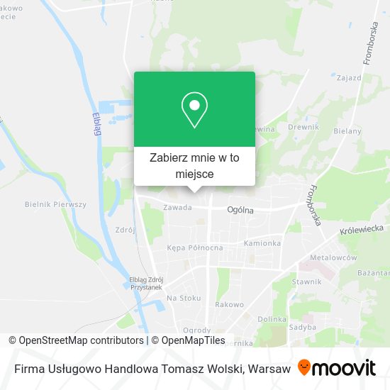 Mapa Firma Usługowo Handlowa Tomasz Wolski