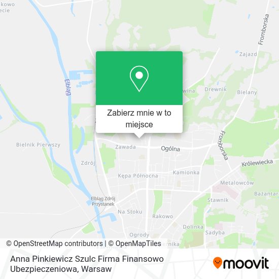 Mapa Anna Pinkiewicz Szulc Firma Finansowo Ubezpieczeniowa