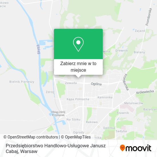 Mapa Przedsiębiorstwo Handlowo-Usługowe Janusz Cabaj