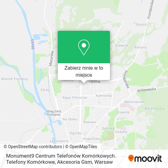 Mapa Monument9 Centrum Telefonów Komórkowych. Telefony Komórkowe, Akcesoria Gsm