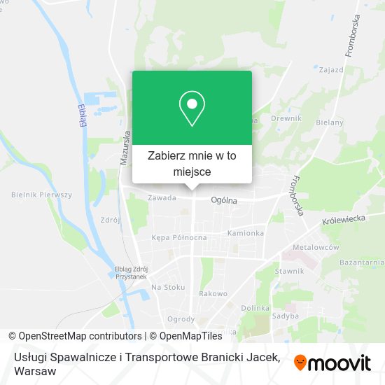 Mapa Usługi Spawalnicze i Transportowe Branicki Jacek