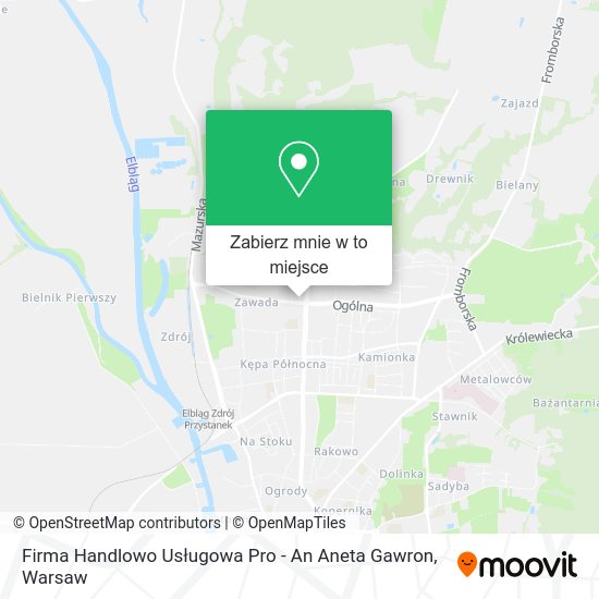 Mapa Firma Handlowo Usługowa Pro - An Aneta Gawron