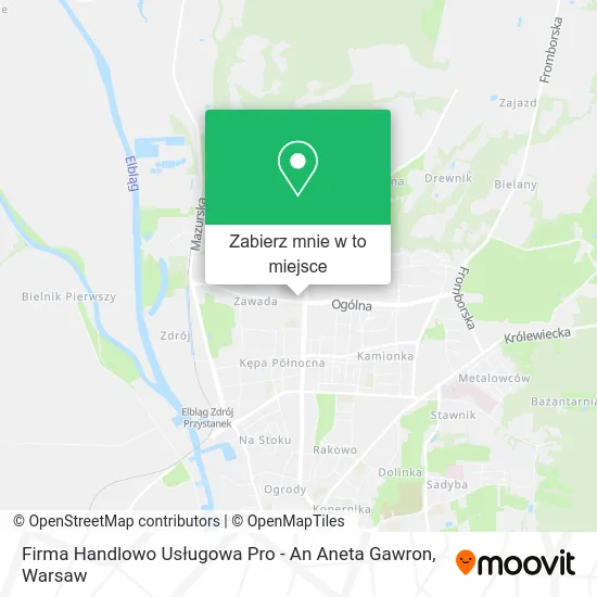 Mapa Firma Handlowo Usługowa Pro - An Aneta Gawron