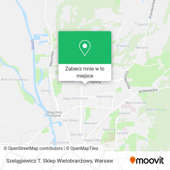 Mapa Szelągiewicz T. Sklep Wielobranżowy