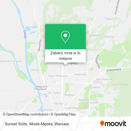 Mapa Sunset Suits. Moda Męska