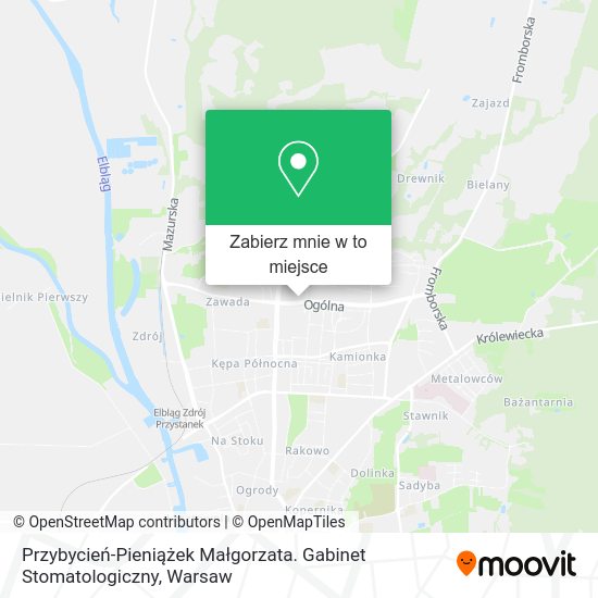 Mapa Przybycień-Pieniążek Małgorzata. Gabinet Stomatologiczny