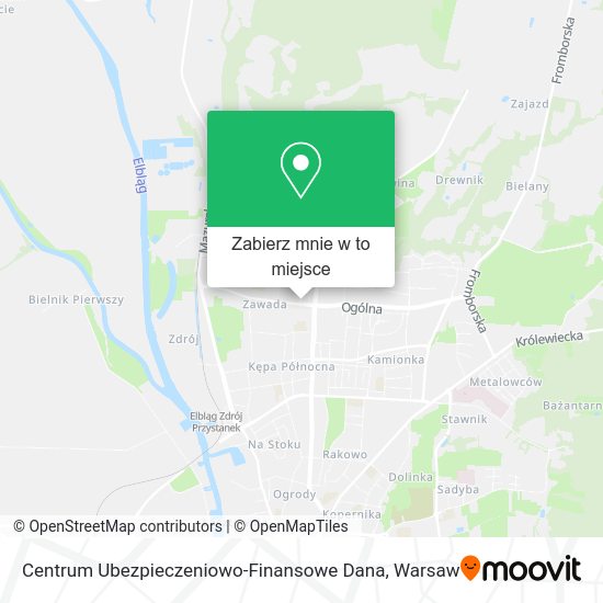 Mapa Centrum Ubezpieczeniowo-Finansowe Dana