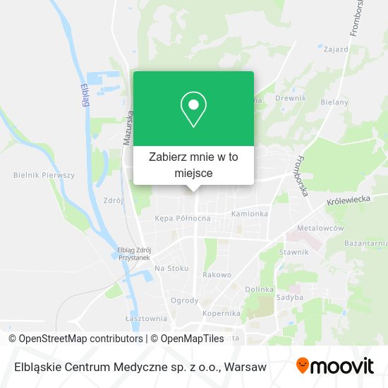 Mapa Elbląskie Centrum Medyczne sp. z o.o.