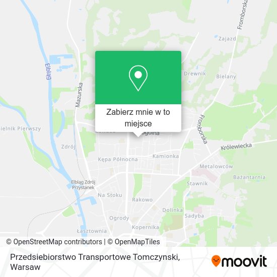 Mapa Przedsiebiorstwo Transportowe Tomczynski